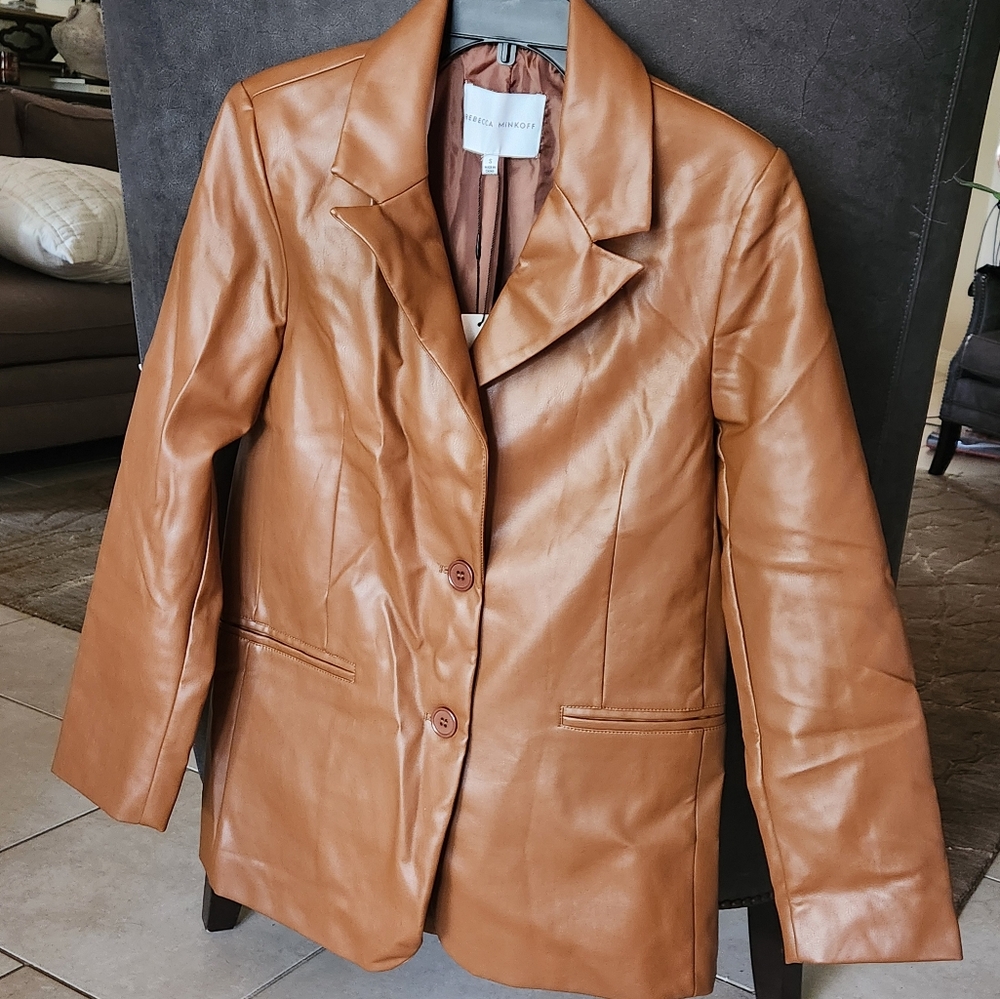 NWT Rebecca Minkoff Faux Leather Blazer